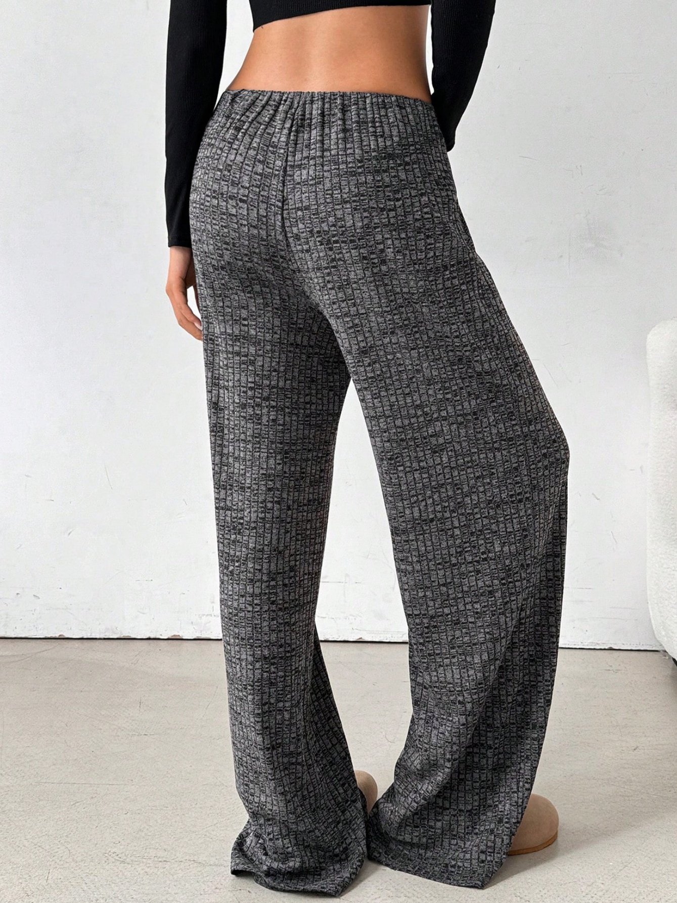 Damen Gestreift Lang Elastische Taille Hose Lässig Frühling/Herbst Hose