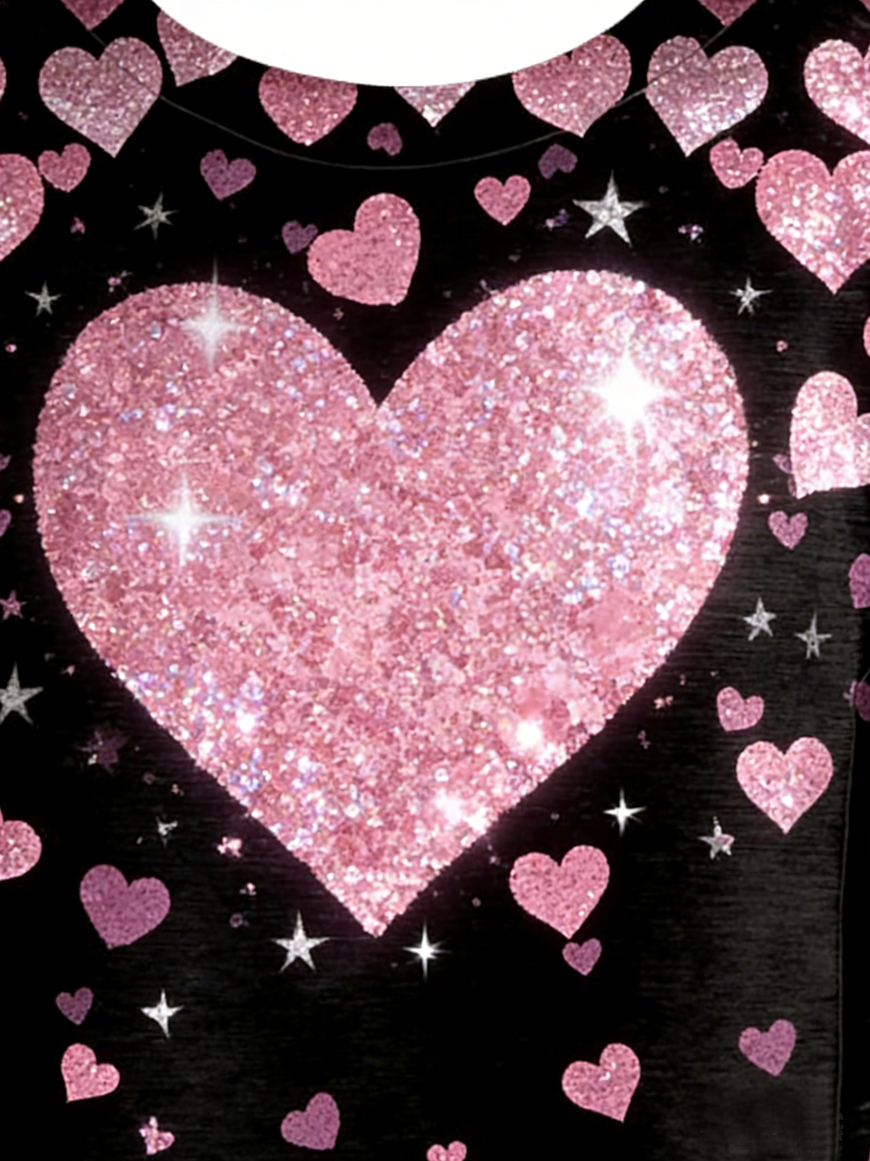 Lässig Herz/Herz Rundhals Langarm T-Shirt