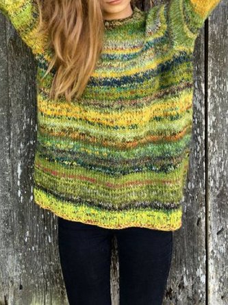Langarm Rundhals Pullover