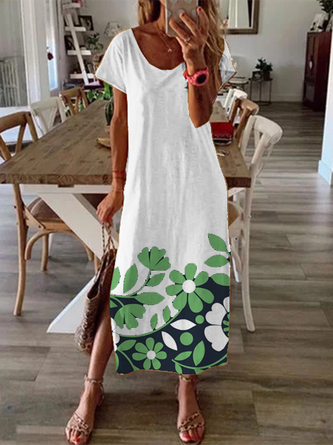 Weiß Normal Freizeitkleid