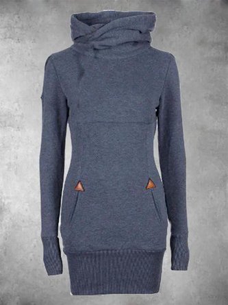 Langarm Jersey Hautenge Strickkleid mit Rollkragen