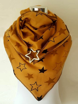 Plüsch warm Retro Elegant Stern Kontrast Farbe Schal und Schal
