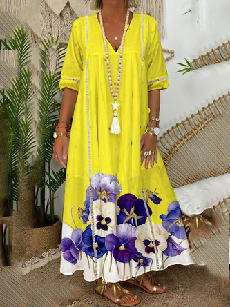 Geblümtes Freizeitkleid