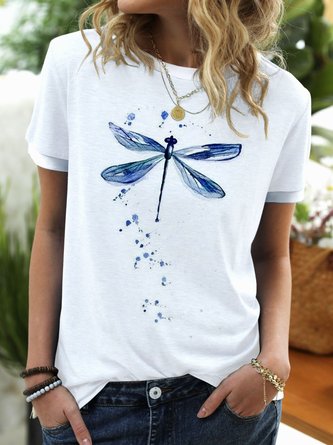 Libelle Muster Sommer Shirts aus Baumwolle