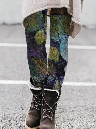Baumwolle Blätter Leggings