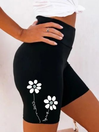 Lässig Große Größen Print Shorts