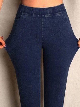 Lässig Elastisch Pullover Strecken Jeans