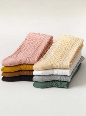 Lässig Retro Twist Muster Warm Wolle Socken Herbst und Winter Socken