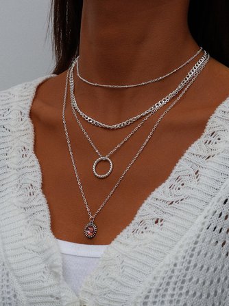 Böhmisch Klein Juwel Kette Schicht Halskette Urlaub Strand Schmuck