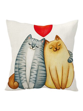 Liebe Katze Valentinstag Zuhause Wohnzimmer Schlafzimmer Kissenbezug