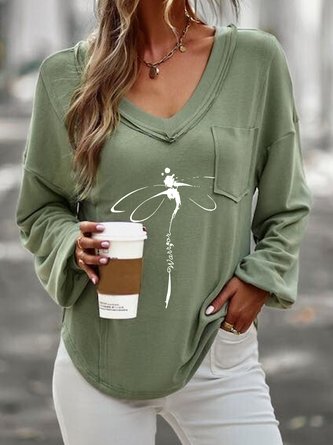 Lässig Libelle Weit T-Shirt