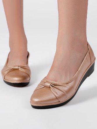 Bequem Weich Sohle Schleife Spitz Keil Schuhe
