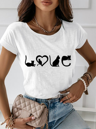 Lässig Katze T-Shirt