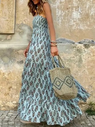 Urlaub Abstrakt Regelmäßige Passform Kleid