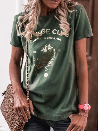Weit Lässig Satz Rundhals T-Shirt