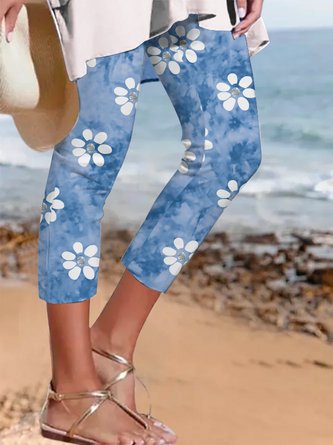 Weit Tie-Dye-Muster Jersey Lässig Leggings