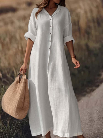 Hemdkragen Weit Freizeitkleid