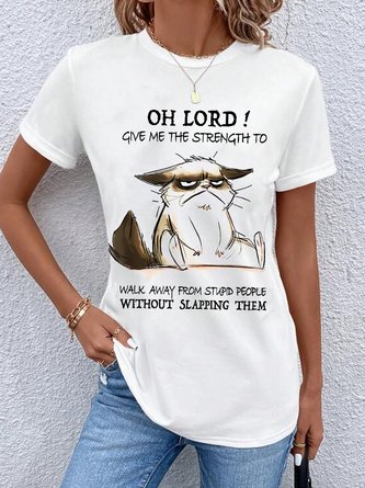 Rundhals Satz Weit Lässig Tunika T-Shirt