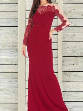 Rundhals Party Kleid mit Nein