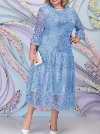 Rundhals Party Party Kleid