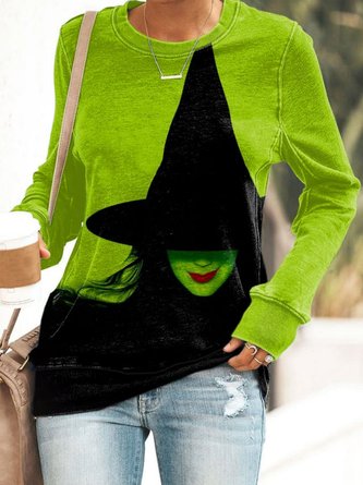 Lässig Rundhals Halloween Sweatshirt