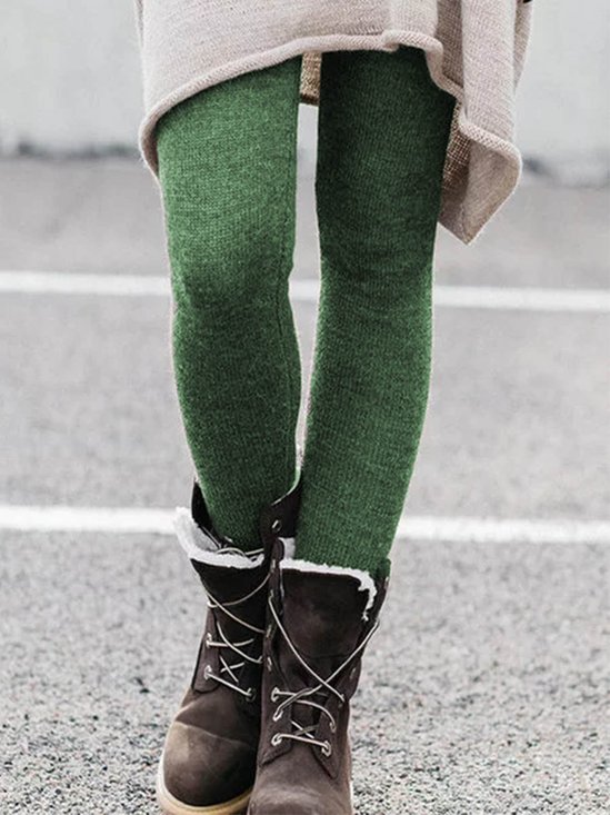 Dicke warme Leggings Thermo Leggings Sportleggings Lässig Große Größen Noracora