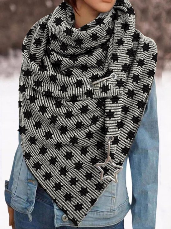 Stern Print Schal aus Baumwolle