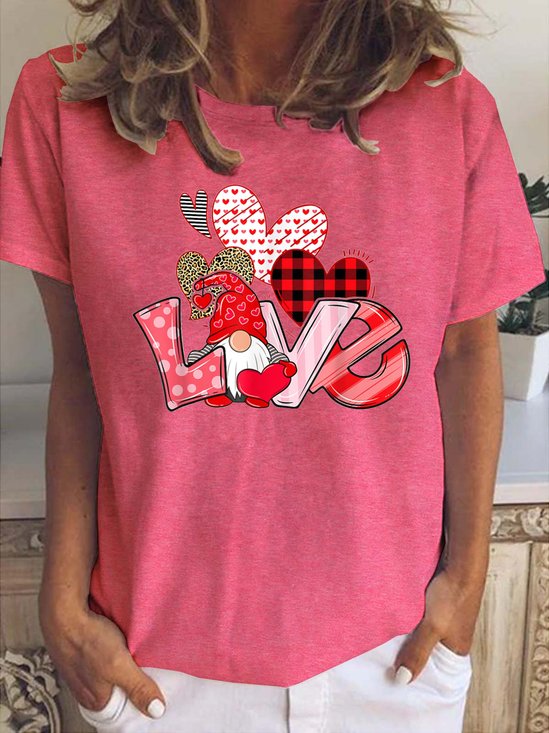 Lässig Buchstabe Rundhals Kurzarm T-Shirt