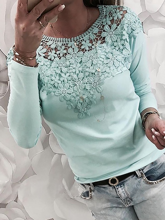 Große Größen Sexy Langarm Shirts & Blusen