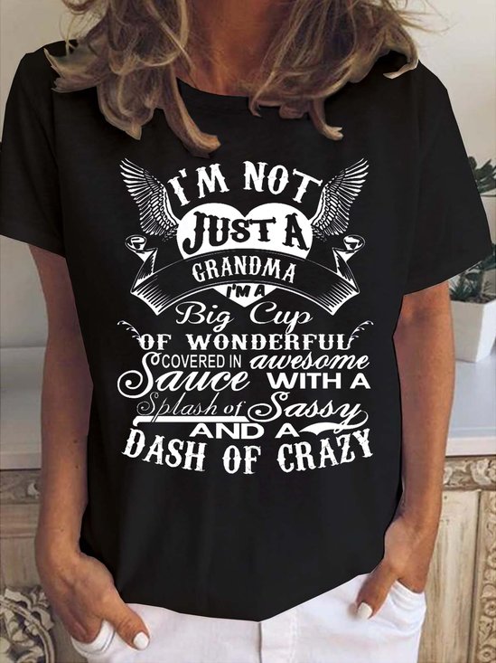 Lässig Textbriefe Rundhals Kurzarm T-Shirt