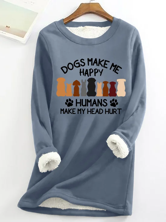 Einfach Rundhals Hund Sweatshirt