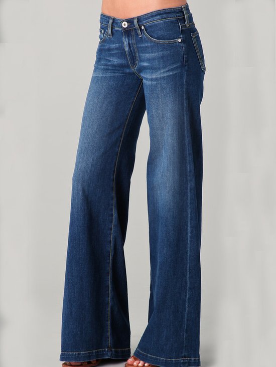 Waschvorgang Lässig Weit Jeans