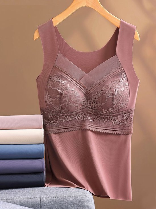 Lässig Unifarben Tanktop