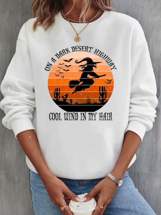 Lässig Rundhals Textbriefe Sweatshirt