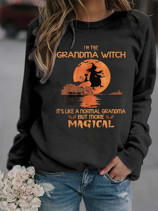 Lässig Rundhals Unifarben Sweatshirt