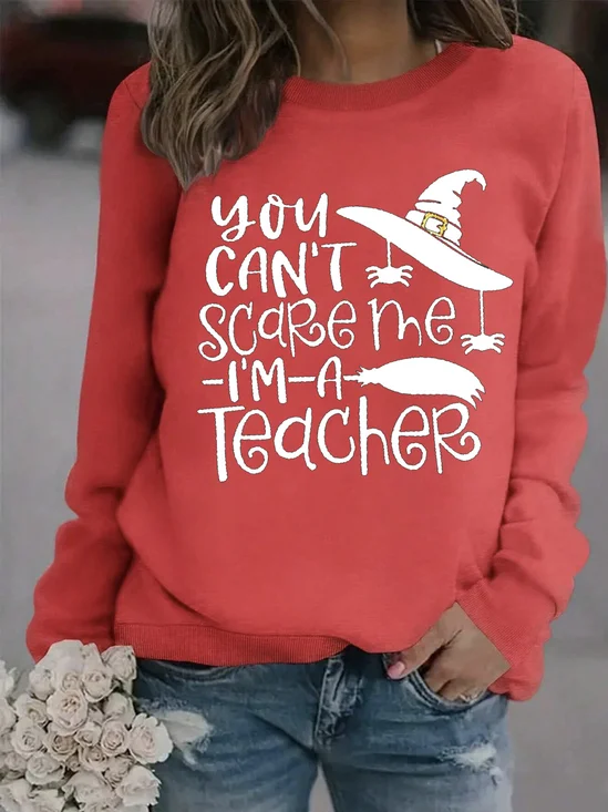 Lässig Rundhals Textbriefe Sweatshirt