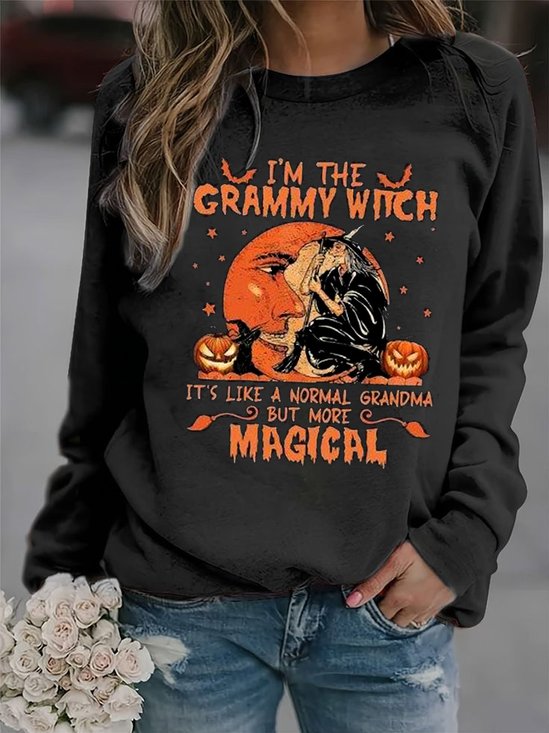 Lässig Rundhals Textbriefe Sweatshirt