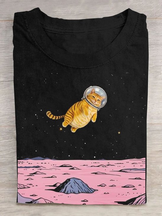 Lässig Sternenklarer Himmel Rundhals Kurzarm T-Shirt