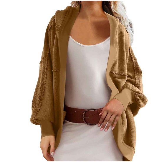 Damen Unifarben Geknöpft Regelmäßig Weit Jacke