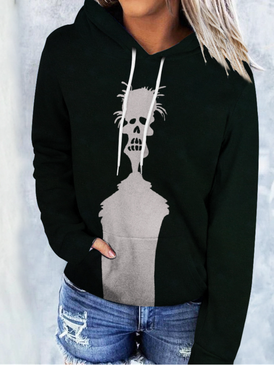 Lässig Kapuze Halloween Sweatshirt
