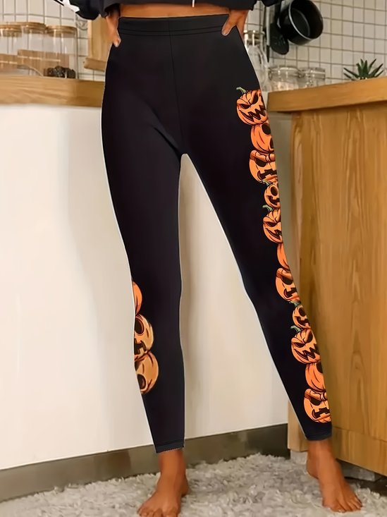 Lässig Halloween Lang Leggings