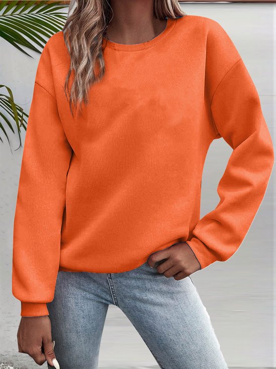 Lässig Rundhals Katze Sweatshirt