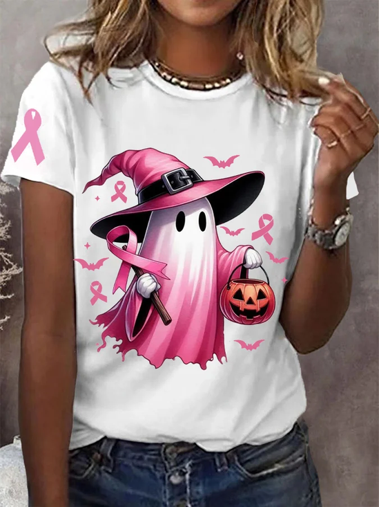 Lässig Halloween Rundhals Kurzarm T-Shirt