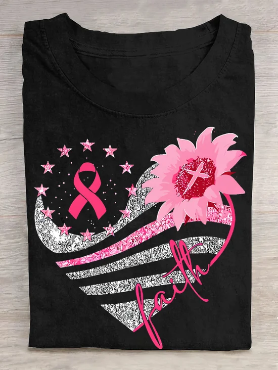 Lässig Textbriefe Rundhals Kurzarm T-Shirt