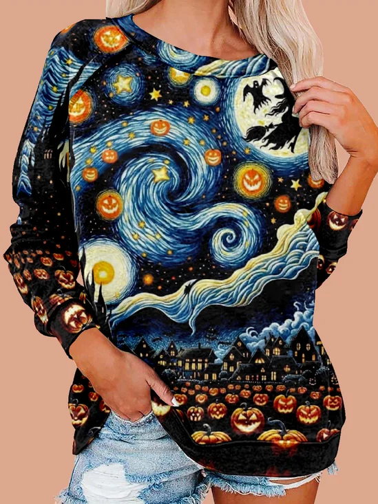 Lässig Kapuze Halloween Sweatshirt Reißverschluss