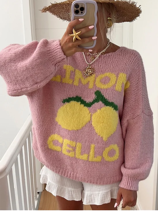 Damen Wolle/Stricken Farbblock Langarm Bequem Lässig Strickjacke