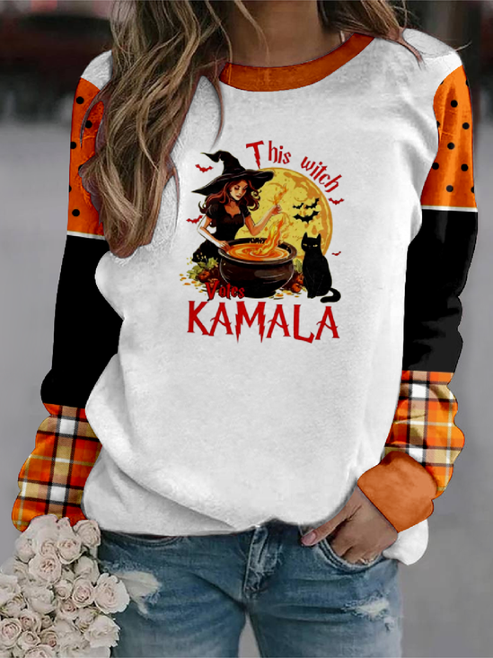 Lässig Rundhals Textbriefe Sweatshirt
