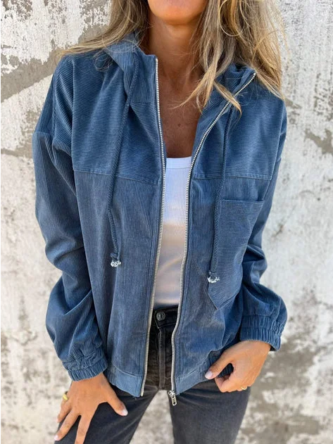 Damen Unifarben Bomberjacke Reißverschluss Regelmäßig Regelmäßige Passform Jacke