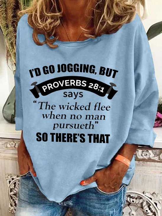 Lässig Rundhals Textbriefe Sweatshirt