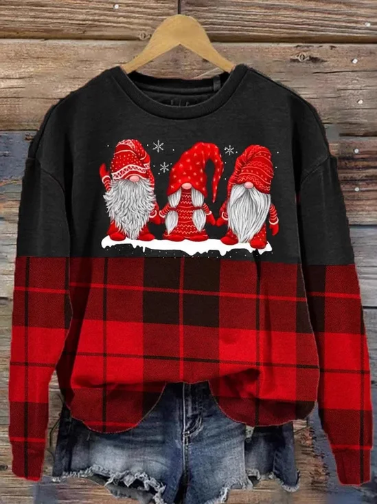 Lässig Rundhals Tier Sweatshirt